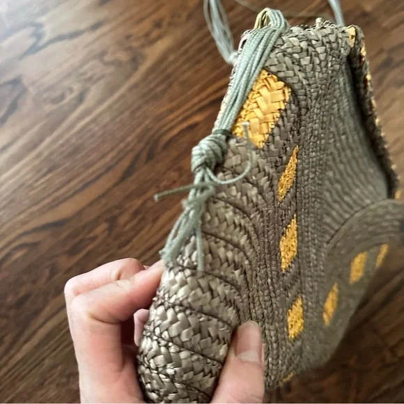 Barbara Bolan For Bolan Too Italy Woven Straw Vintage Shoulder Bag Handbag Purse - Picture 7 of 10